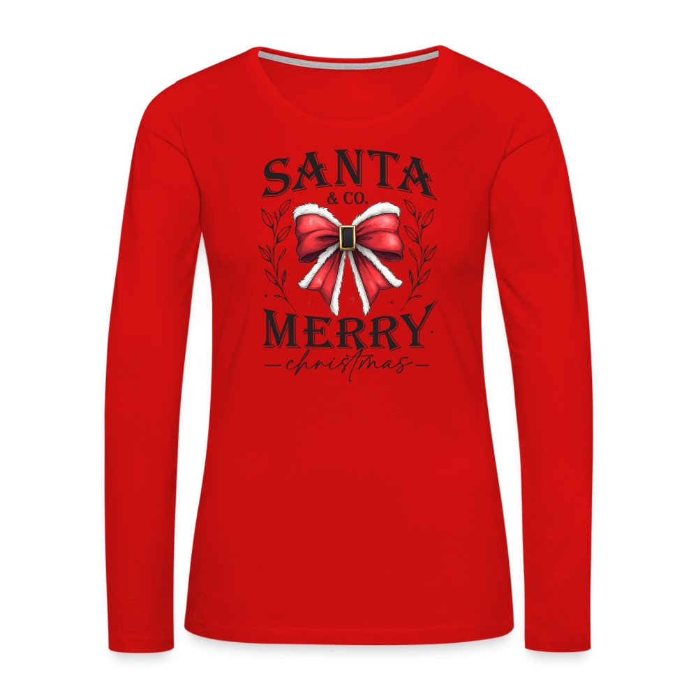 Santa & Co - Merry Christmas Women's Premium Long Sleeve T-Shirt - red