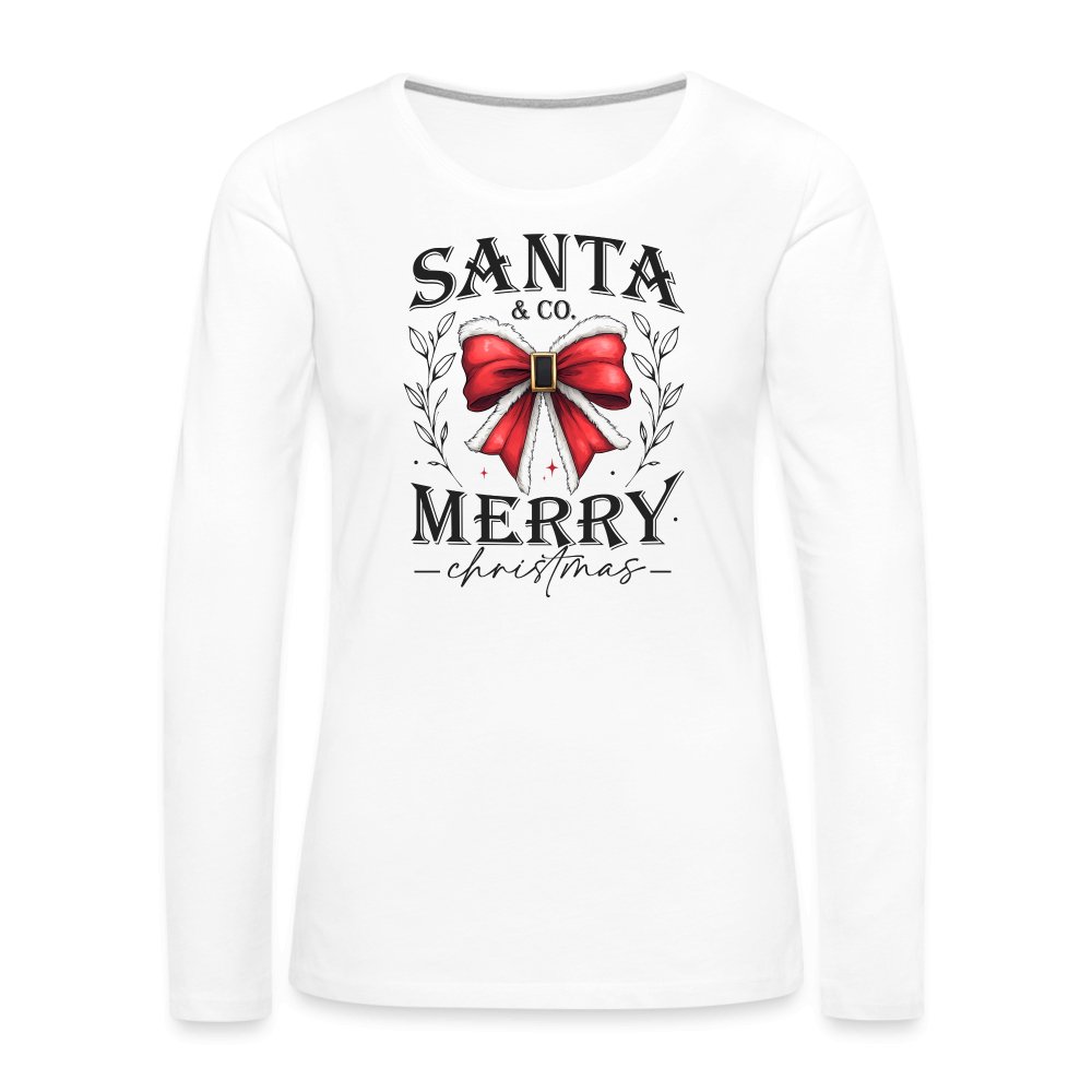 Santa & Co - Merry Christmas Women's Premium Long Sleeve T-Shirt - white