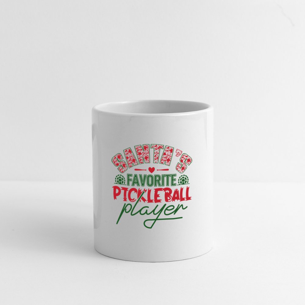 Santa's Favorite Pickleball Player Coffee Mug - white