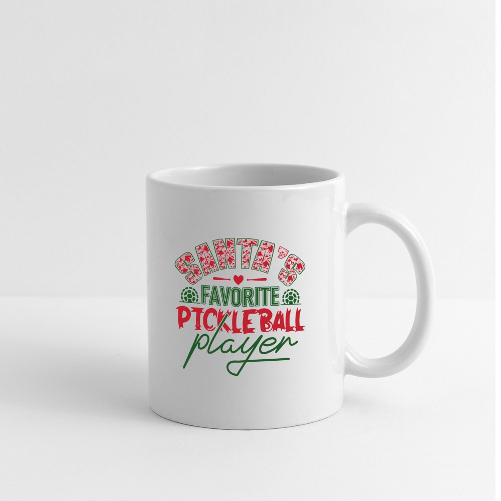 Santa's Favorite Pickleball Player Coffee Mug - white