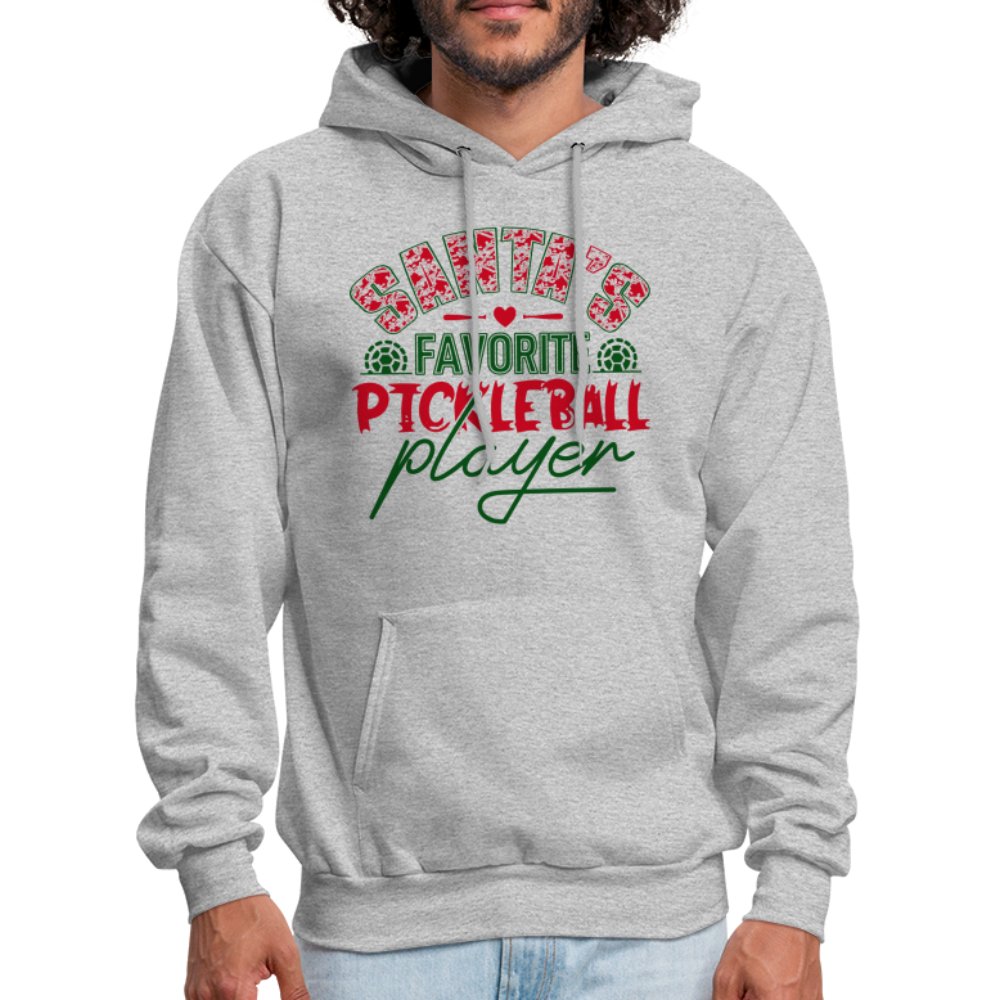 Santa's Favorite Pickleball Player Hoodie - heather gray