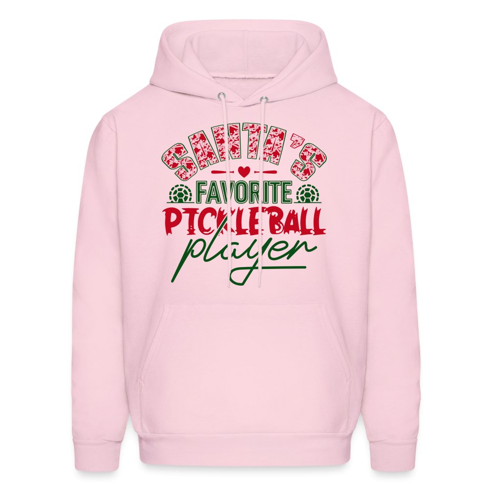 Santa's Favorite Pickleball Player Hoodie - pale pink