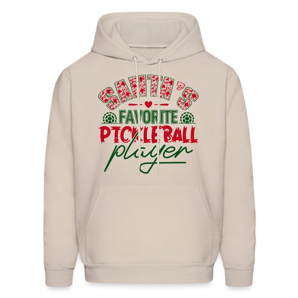 Santa's Favorite Pickleball Player Hoodie - Sand