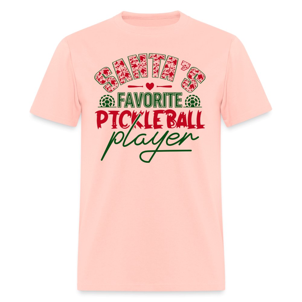 Santa's Favorite Pickleball Player T-Shirt - blush pink