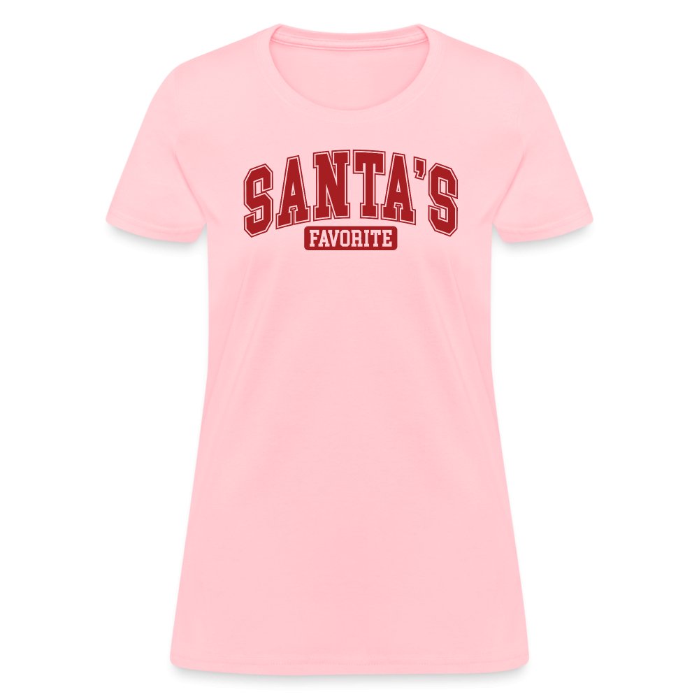 Santa's Favorite Women's Contoured T-Shirt - white