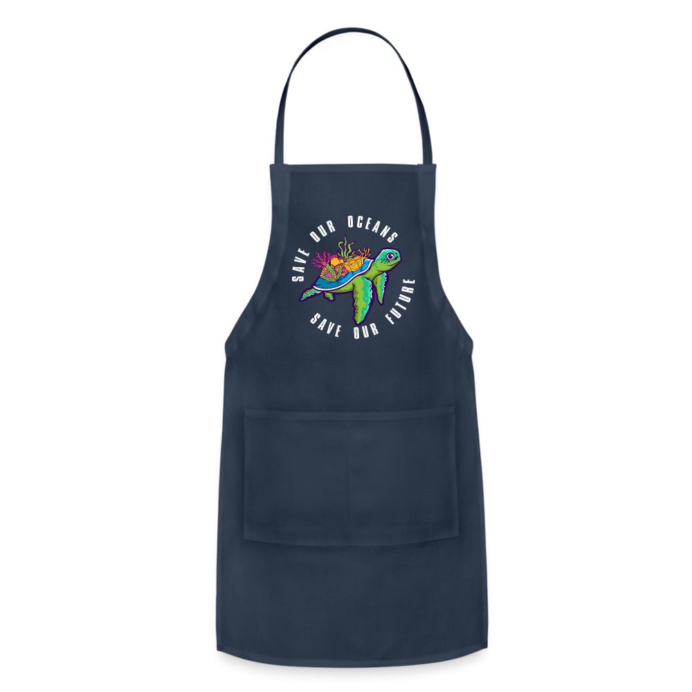 Save Our Oceans Adjustable Apron - navy