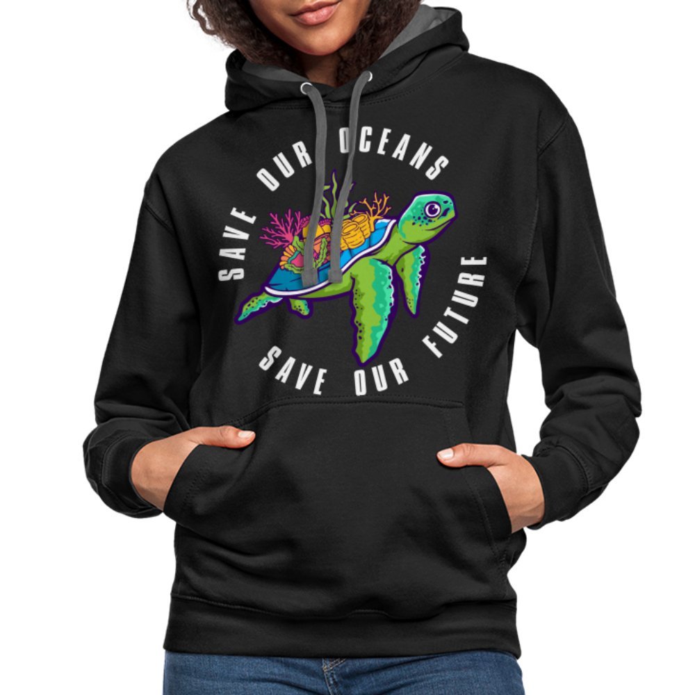 Save Our Oceans Hoodie - black/asphalt