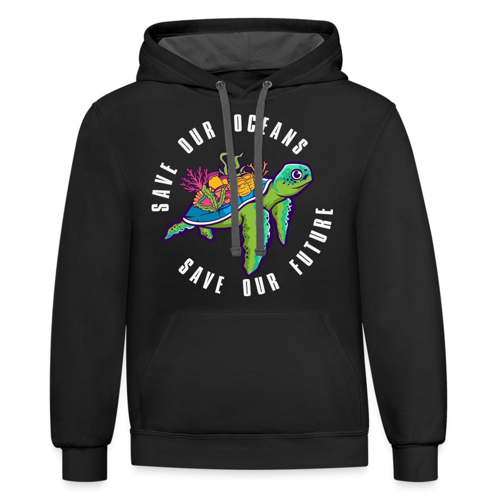 Save Our Oceans Hoodie - black/asphalt