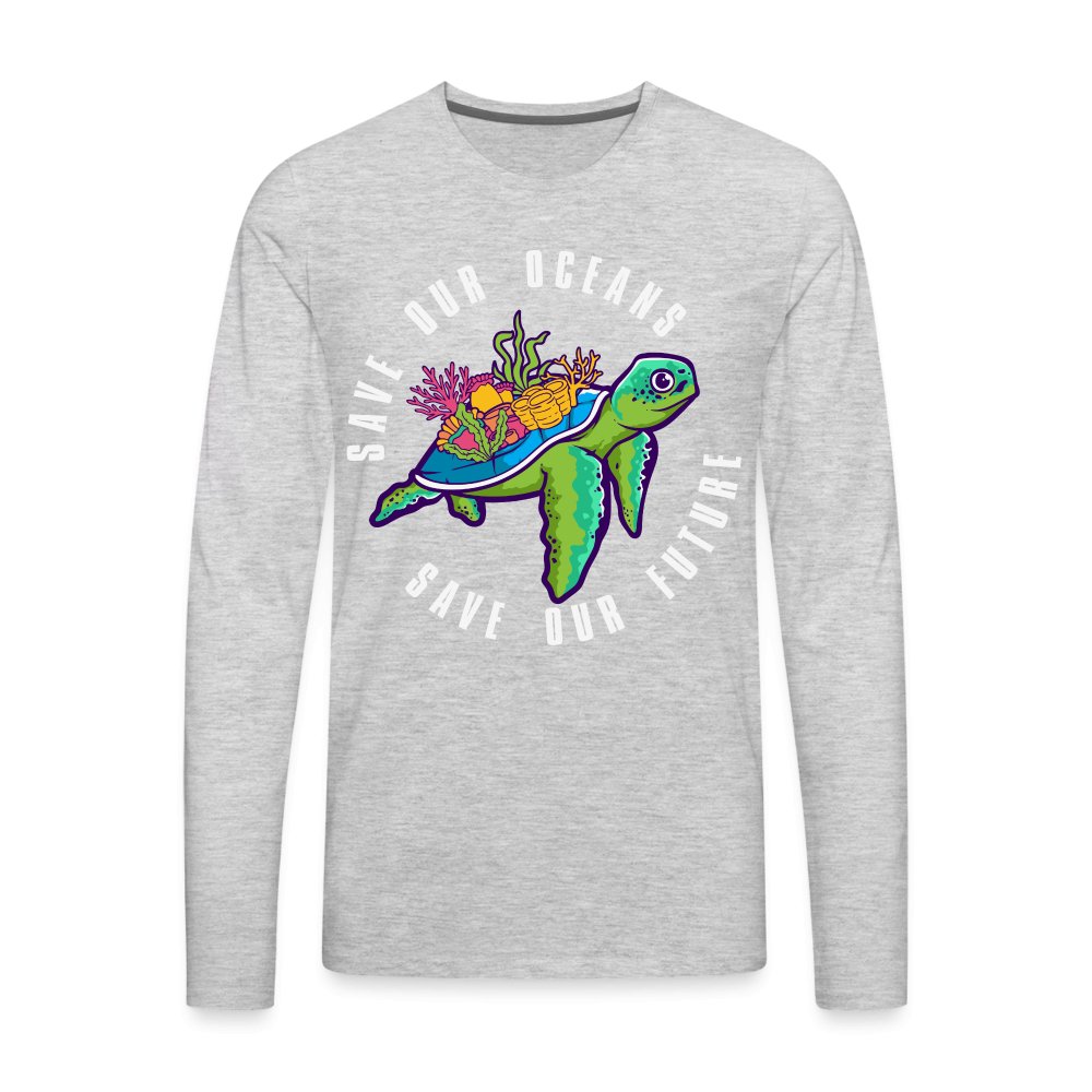 Save Our Oceans Men's Premium Long Sleeve T-Shirt - heather gray