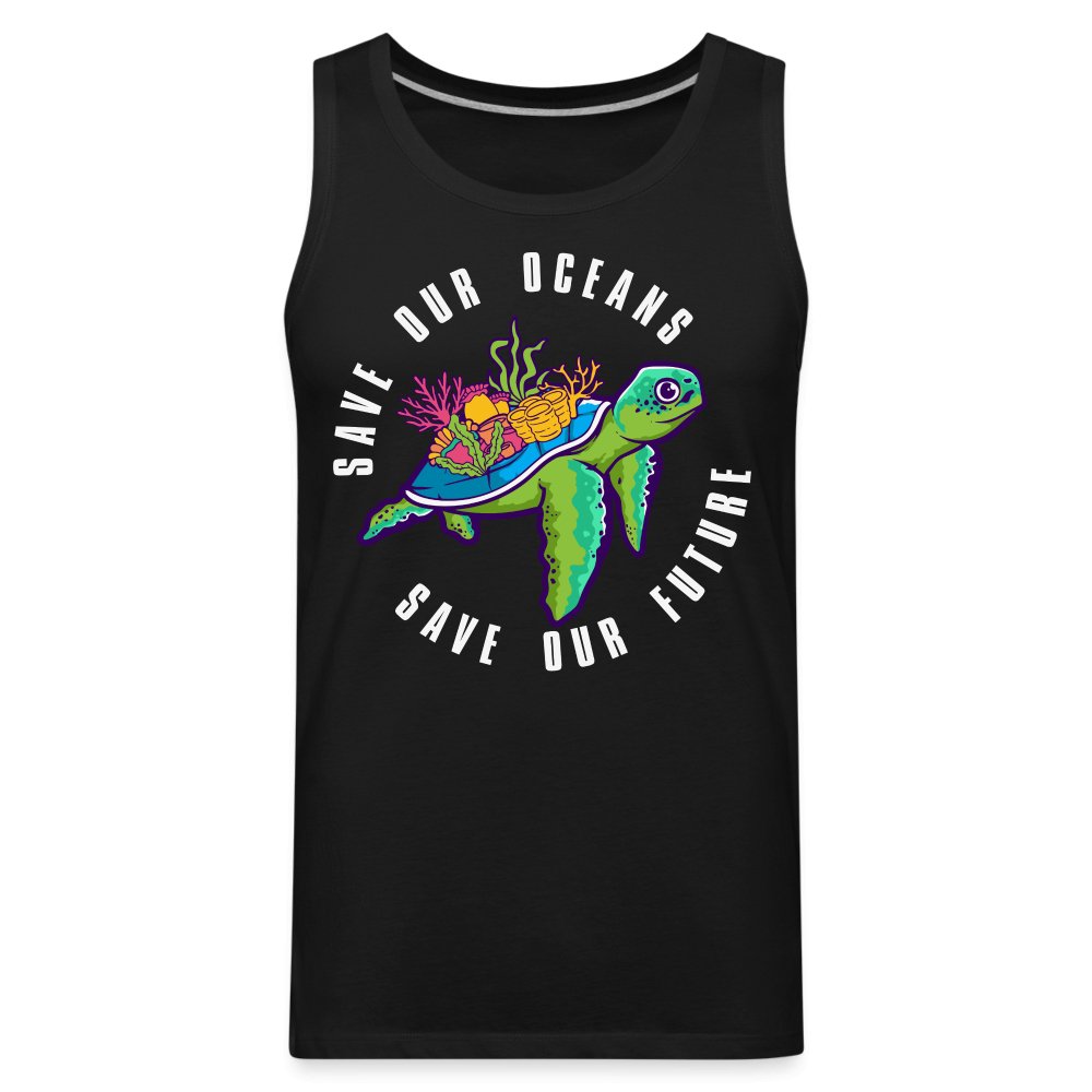 Save Our Oceans Men’s Premium Tank Top - black