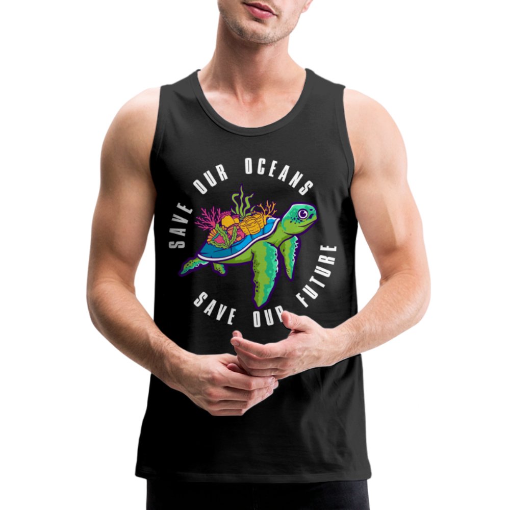 Save Our Oceans Men’s Premium Tank Top - black