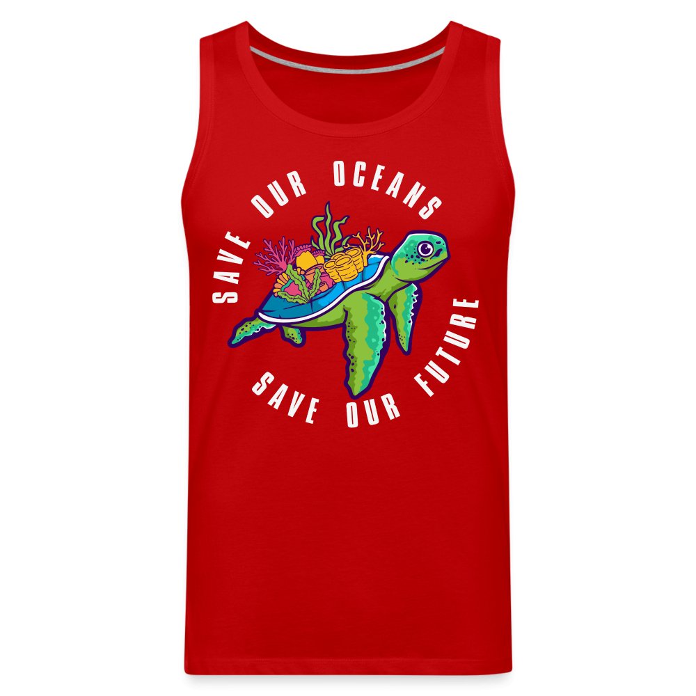 Save Our Oceans Men’s Premium Tank Top - red