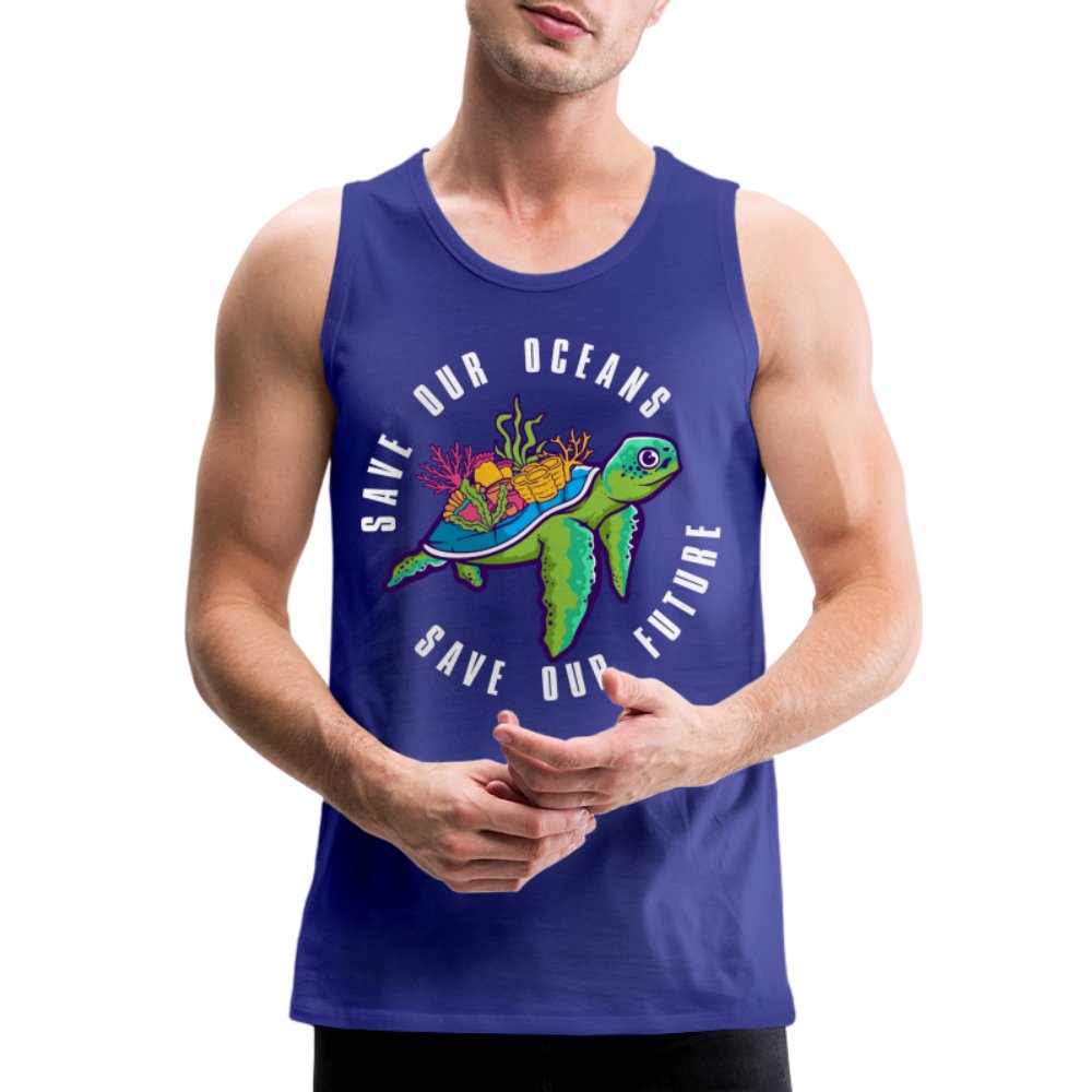 Save Our Oceans Men’s Premium Tank Top - royal blue