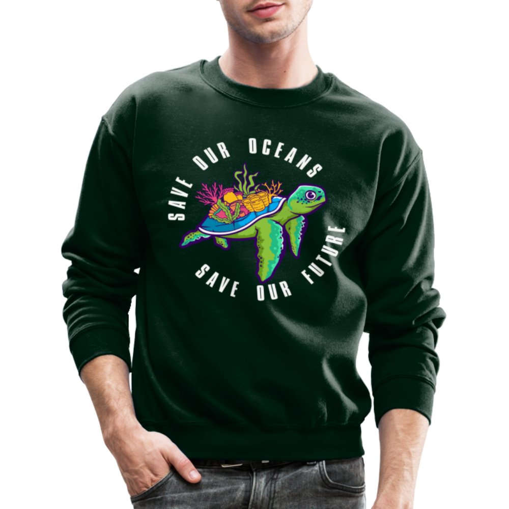 Save Our Oceans Sweatshirt - forest green