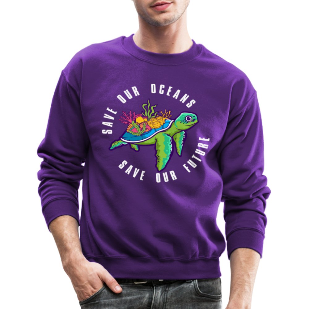 Save Our Oceans Sweatshirt - purple