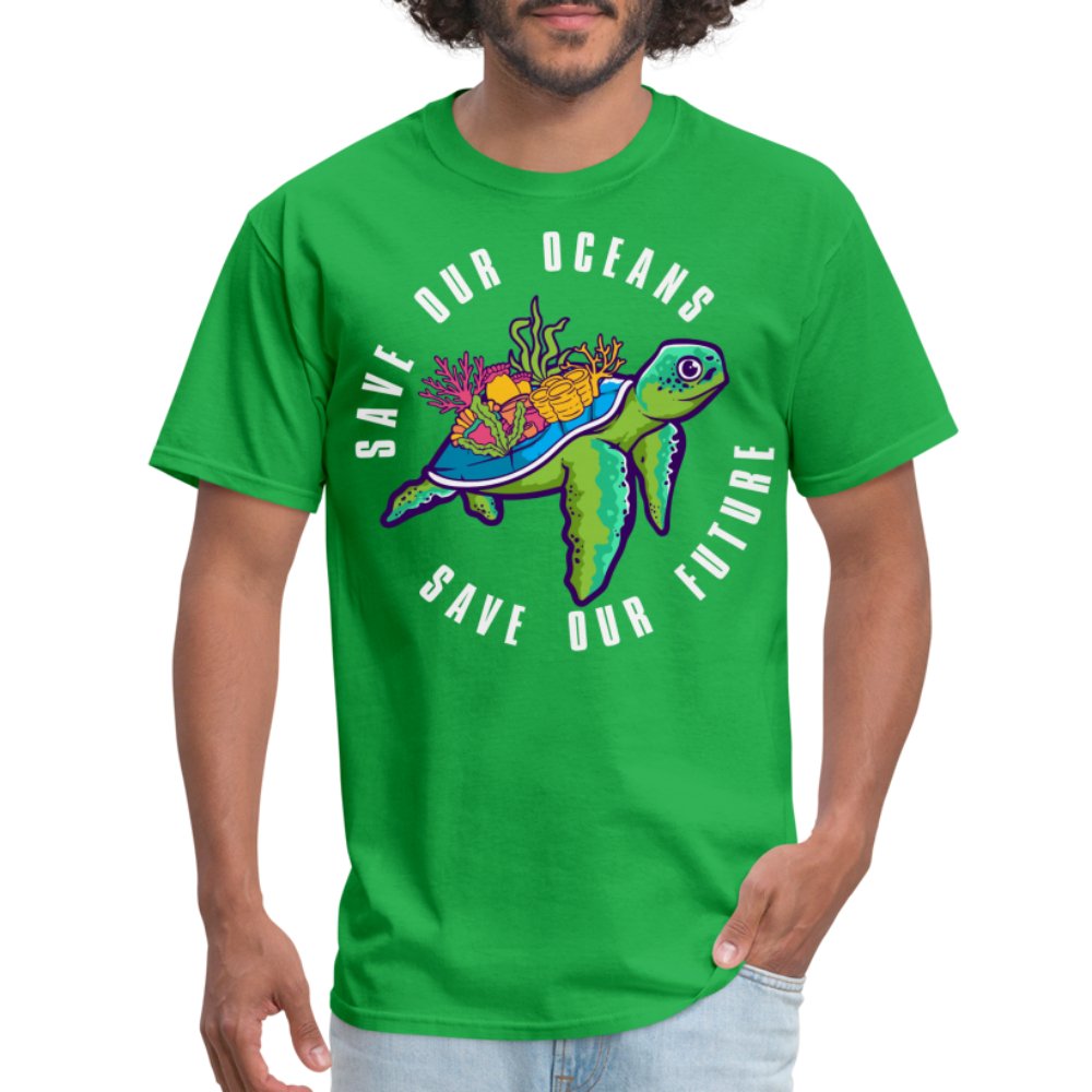 Save Our Oceans T-Shirt - bright green