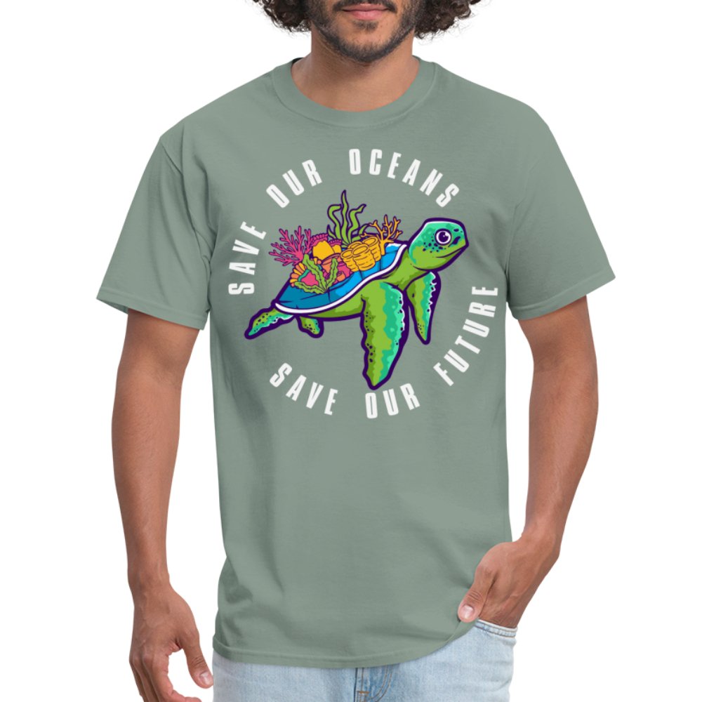 Save Our Oceans T-Shirt - sage