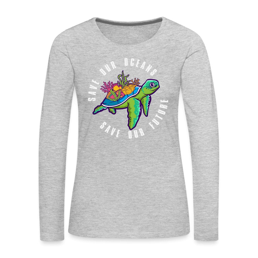 Save Our Oceans Women's Premium Long Sleeve T-Shirt - heather gray