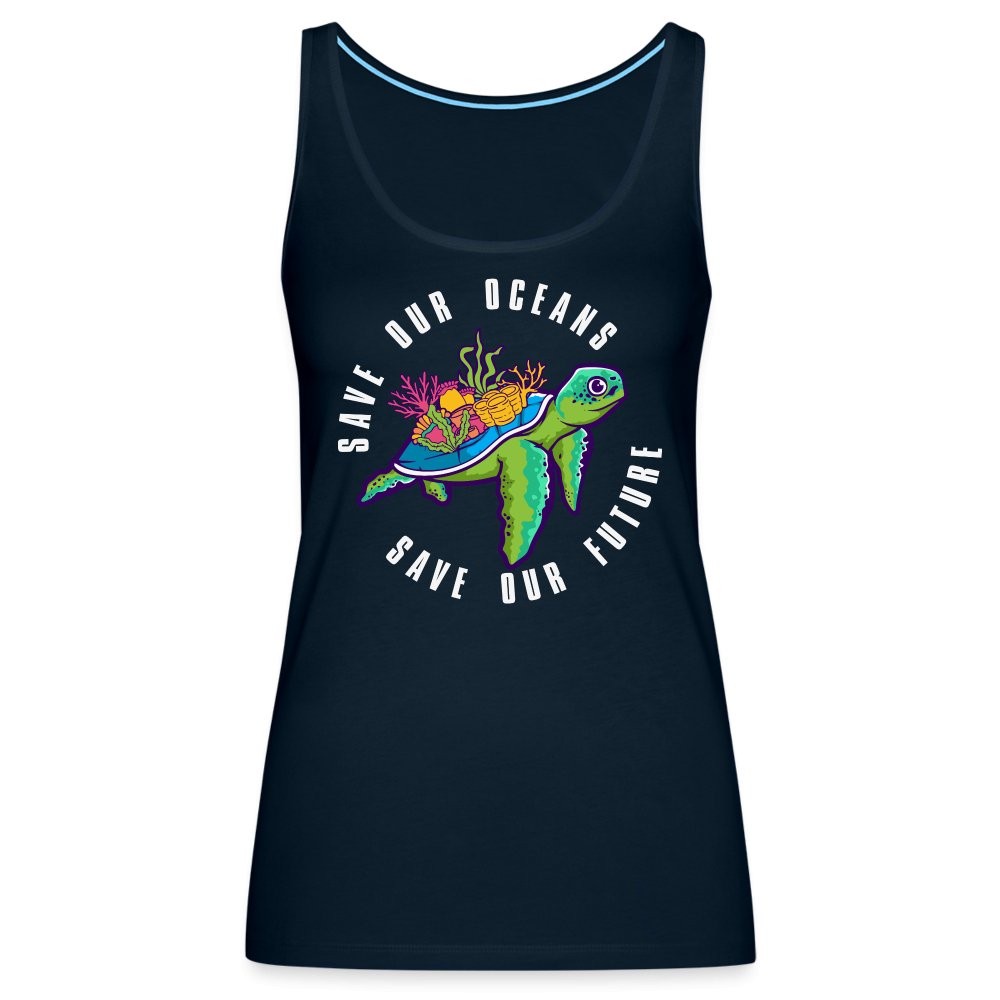 Save Our Oceans Women’s Premium Tank Top - deep navy