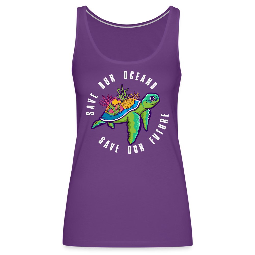 Save Our Oceans Women’s Premium Tank Top - purple