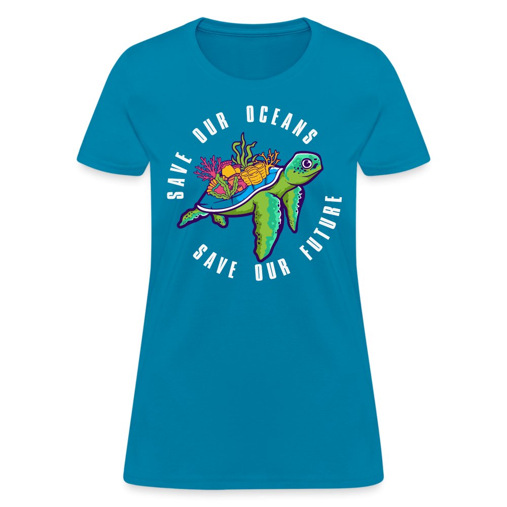 Save Our Oceans Women's T-Shirt - turquoise