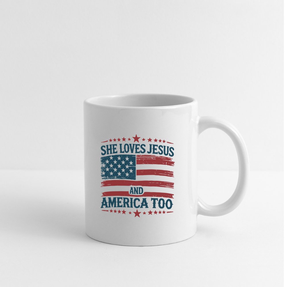 She Loves Jesus and America Too Coffee Mug - One Size