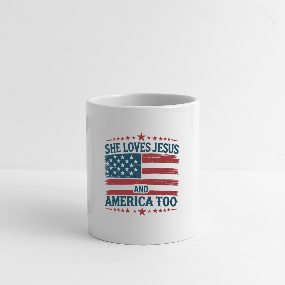 She Loves Jesus and America Too Coffee Mug - One Size