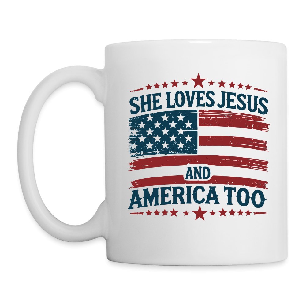 She Loves Jesus and America Too Coffee Mug - One Size