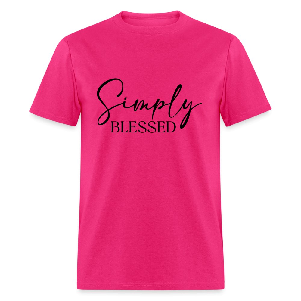 Simply Blessed T-Shirt - fuchsia