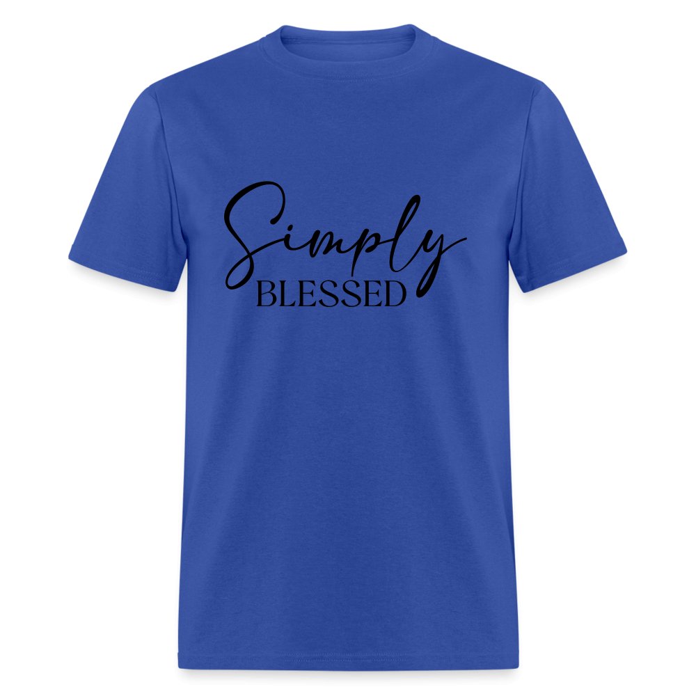 Simply Blessed T-Shirt - royal blue