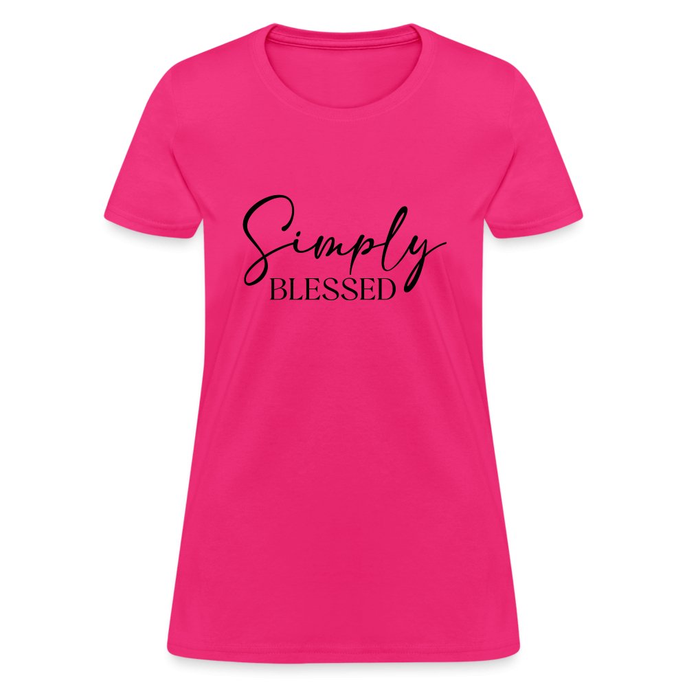 Simply Blessed Women's T-Shirt - fuchsia