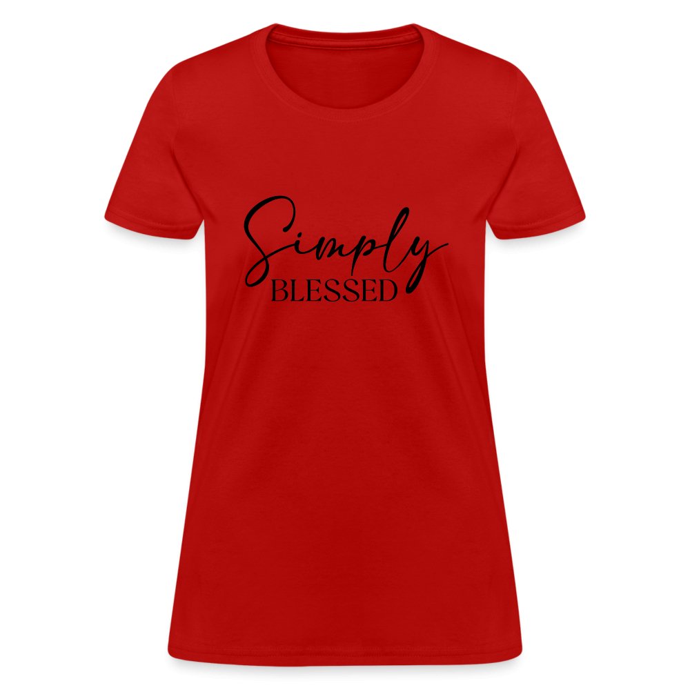 Simply Blessed Women's T-Shirt - red