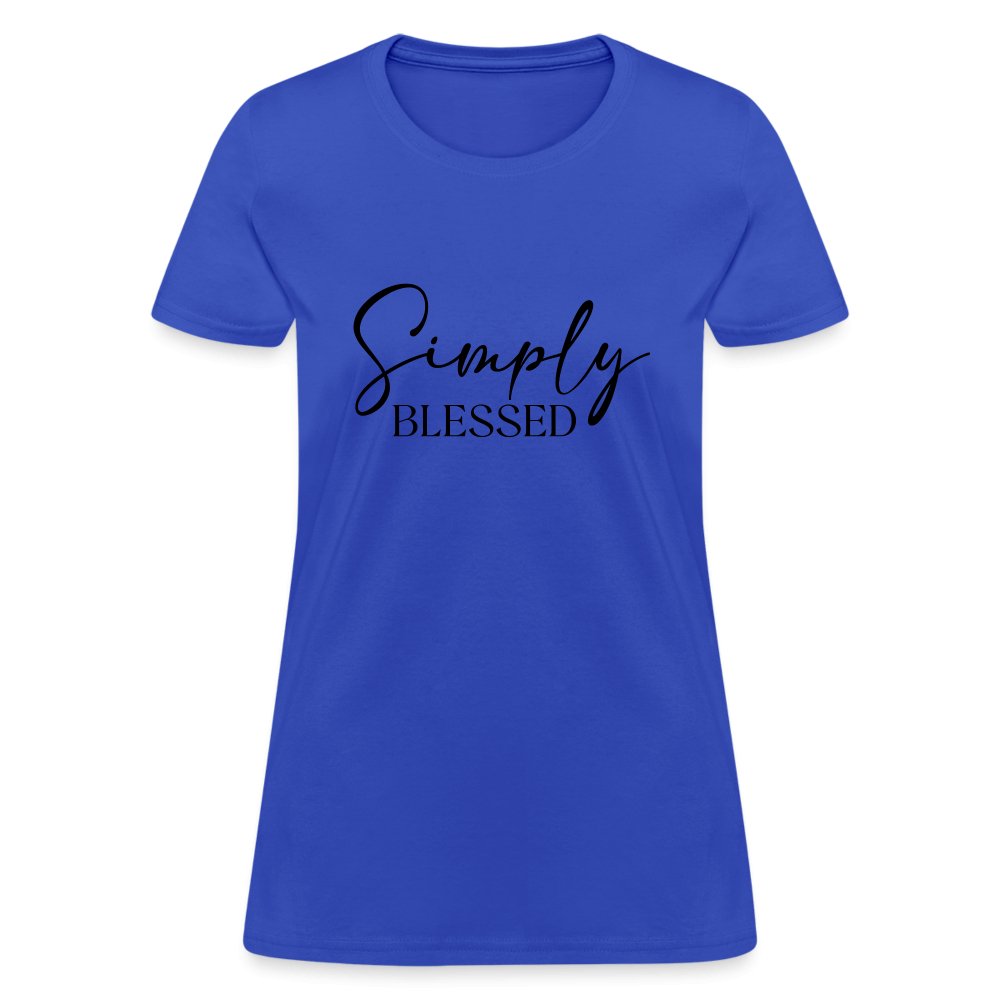 Simply Blessed Women's T-Shirt - royal blue