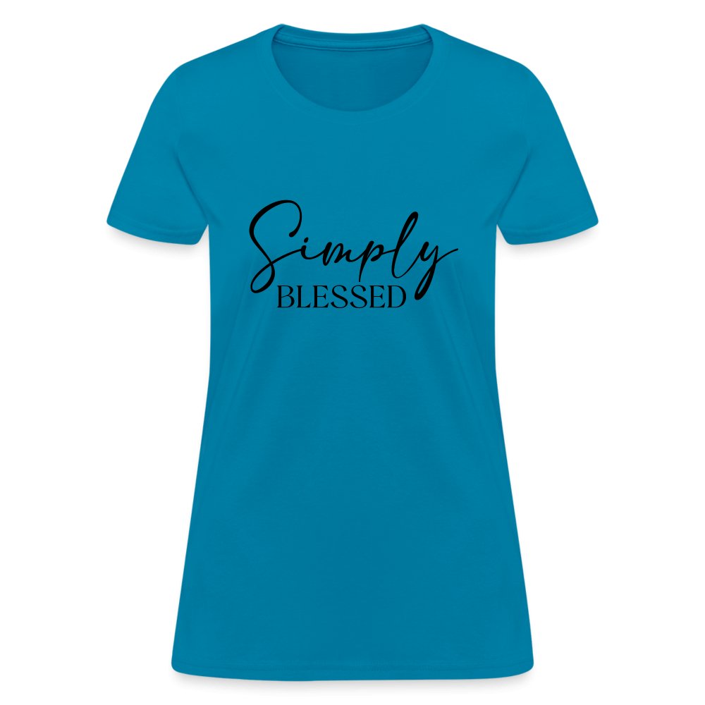 Simply Blessed Women's T-Shirt - turquoise