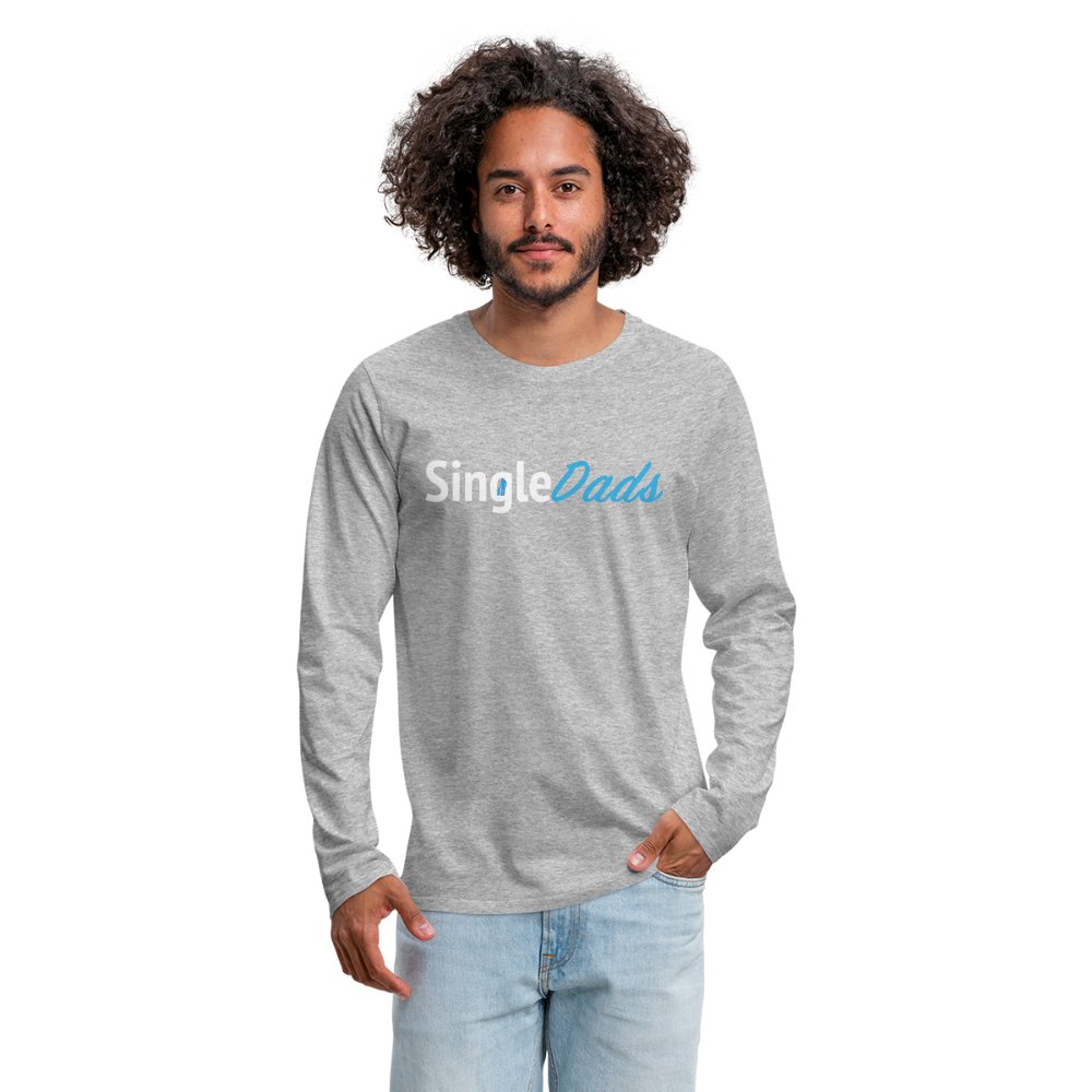 SingleDads Men's Premium Long Sleeve T-Shirt - heather gray