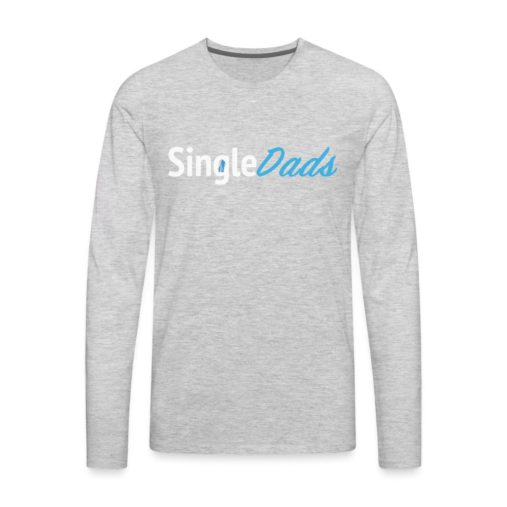 SingleDads Men's Premium Long Sleeve T-Shirt - heather gray