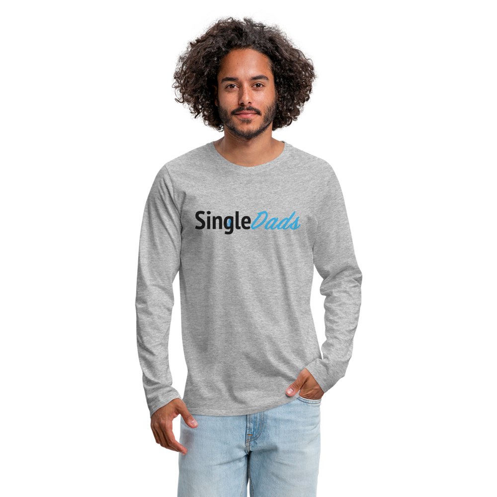 SingleDads Men's Premium Long Sleeve T-Shirt - heather gray