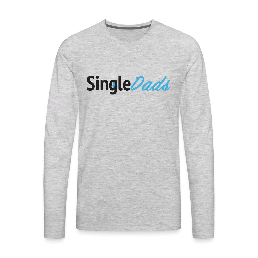 SingleDads Men's Premium Long Sleeve T-Shirt - heather gray