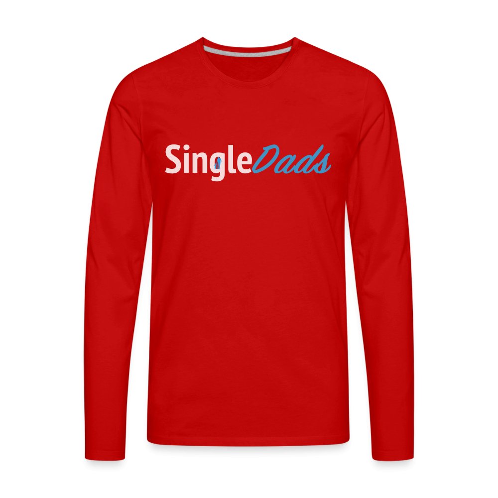 SingleDads Men's Premium Long Sleeve T-Shirt - red