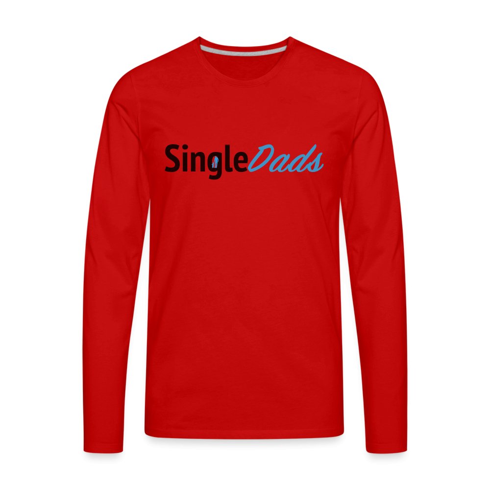 SingleDads Men's Premium Long Sleeve T-Shirt - red