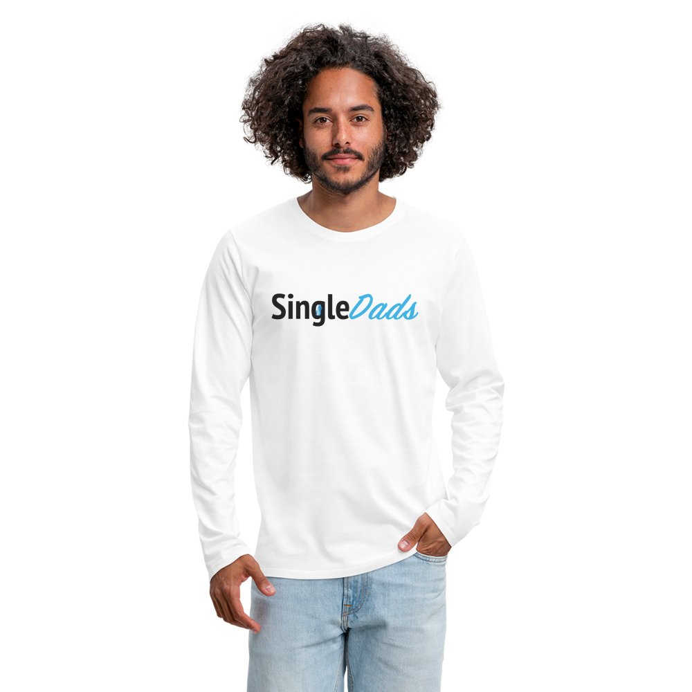 SingleDads Men's Premium Long Sleeve T-Shirt - white