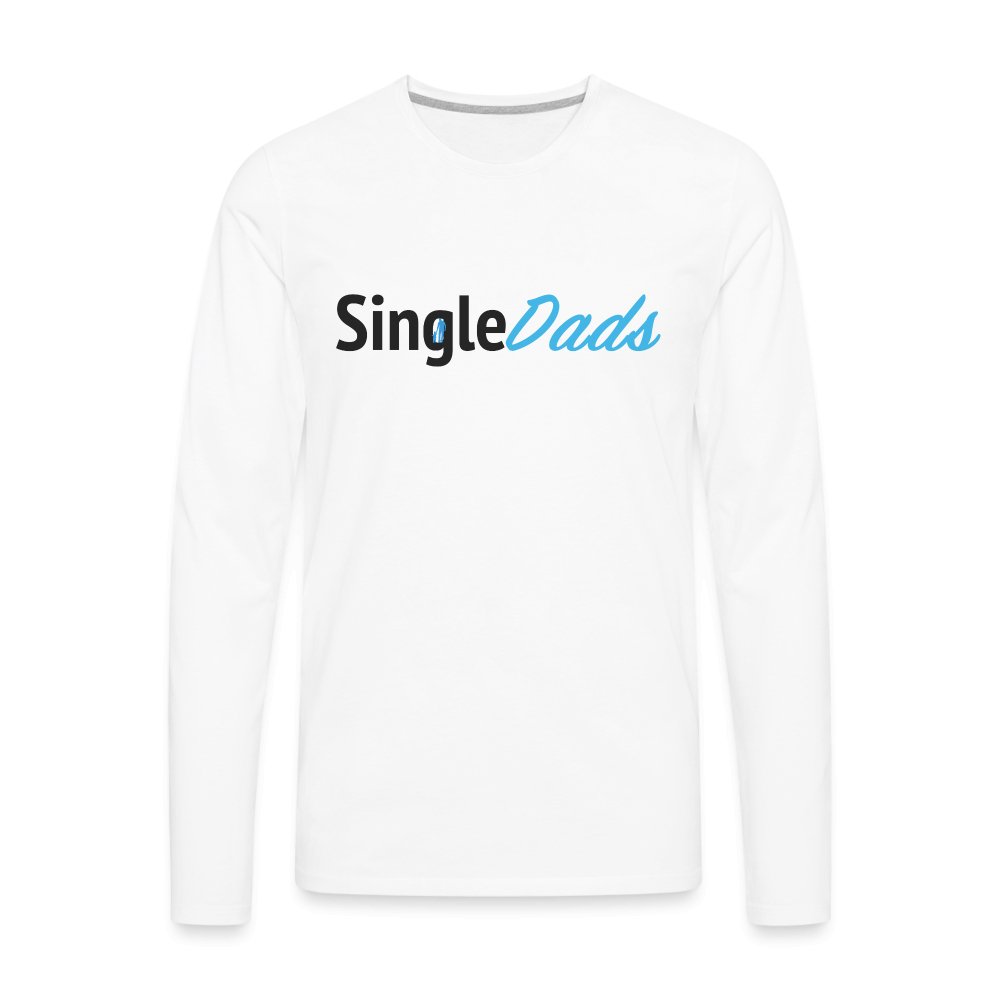 SingleDads Men's Premium Long Sleeve T-Shirt - white