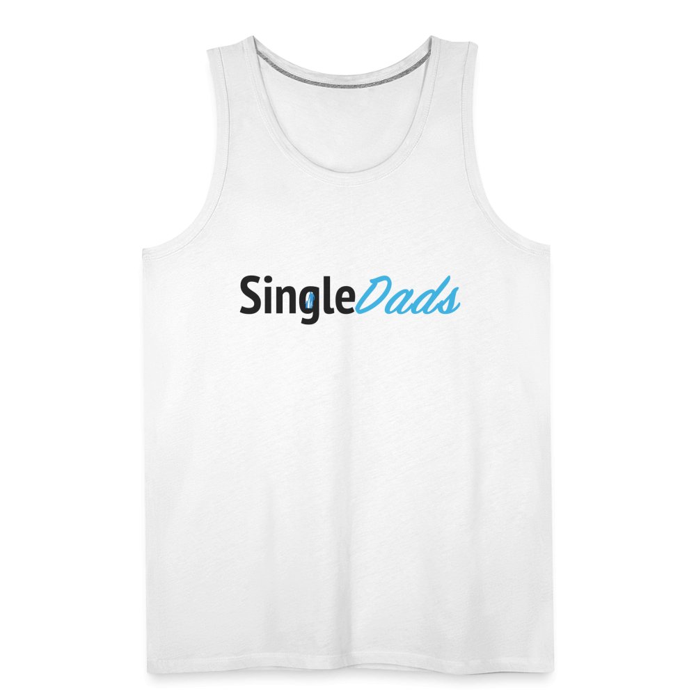 SingleDads Men’s Premium Tank Top - white