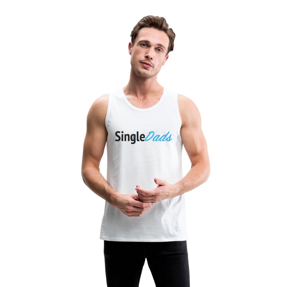 SingleDads Men’s Premium Tank Top - white