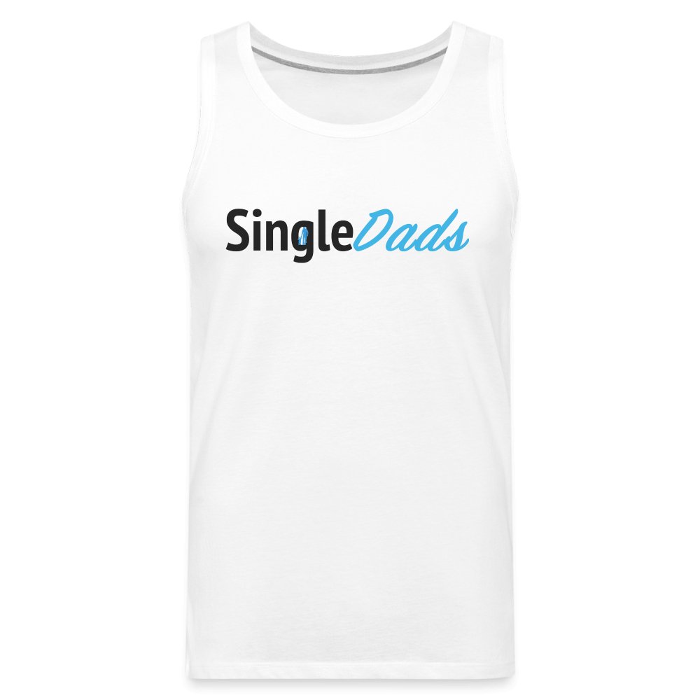 SingleDads Men’s Premium Tank Top - white