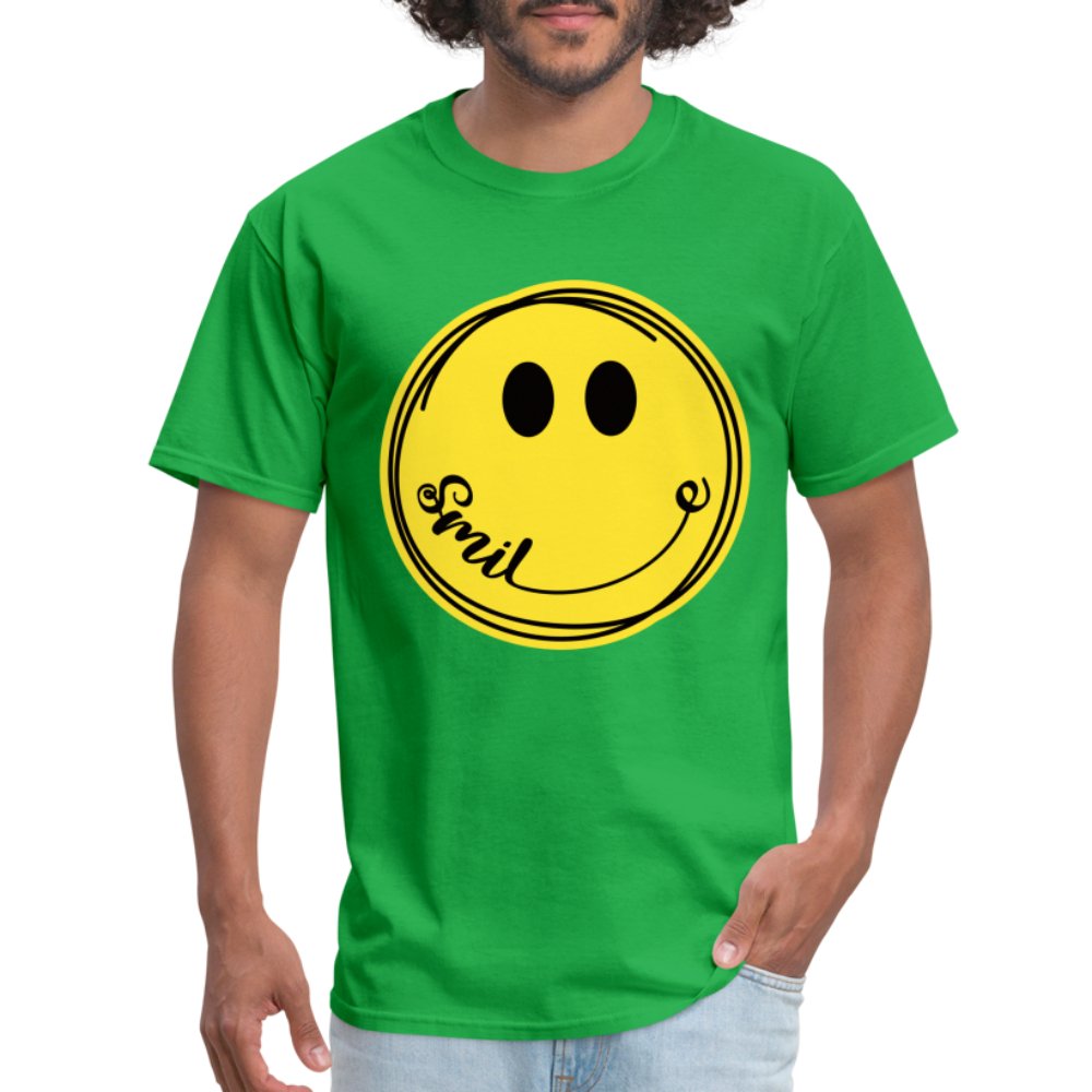 Smiley Face Emoji T-Shirt - bright green