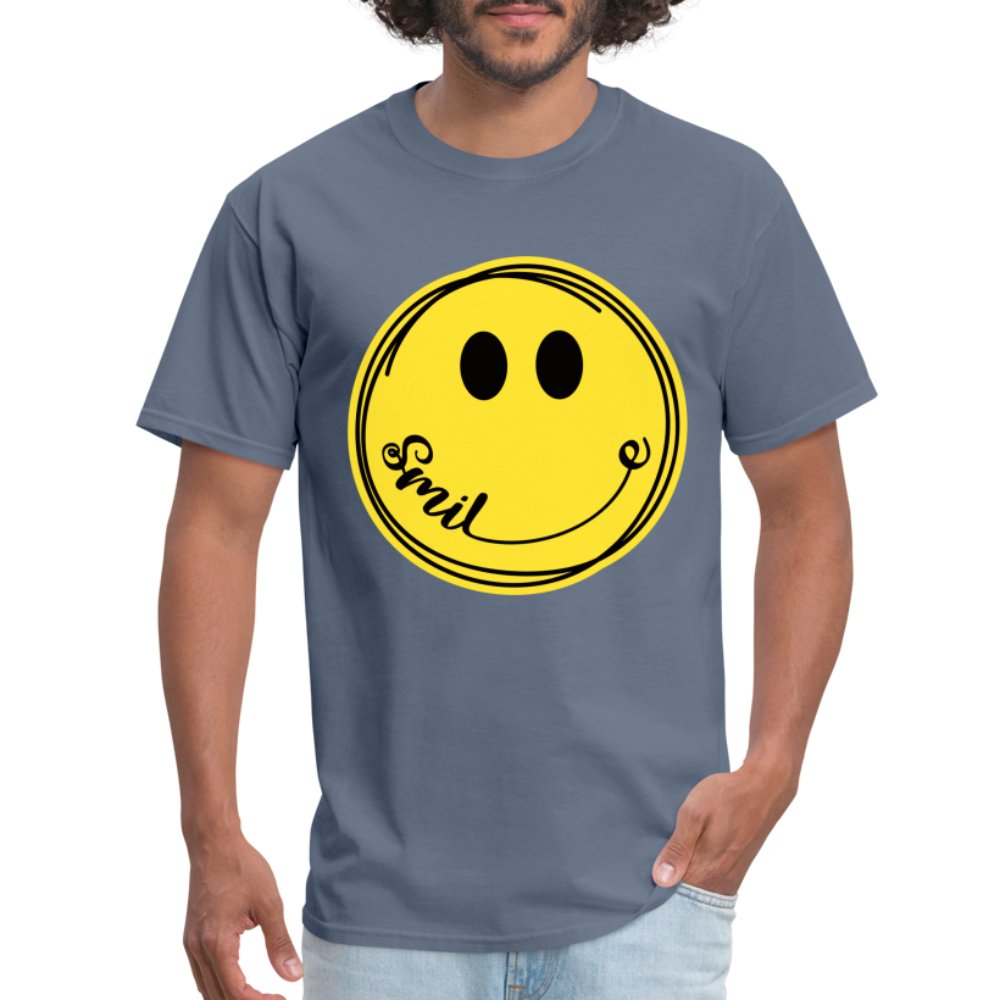 Smiley Face Emoji T-Shirt - denim