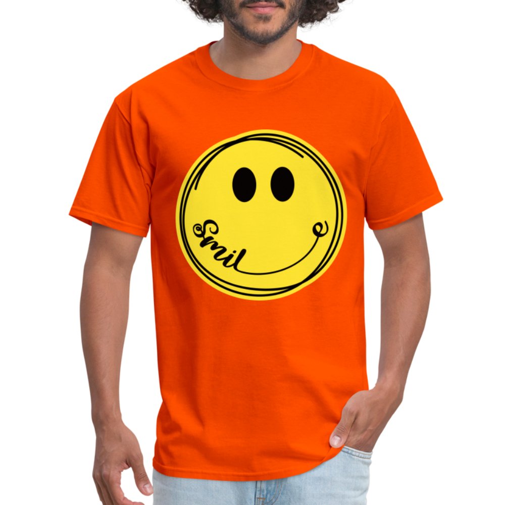 Smiley Face Emoji T-Shirt - orange