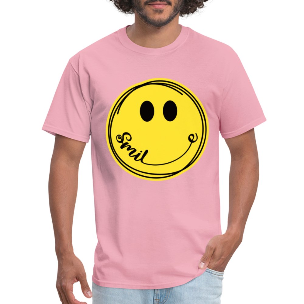 Smiley Face Emoji T-Shirt - pink