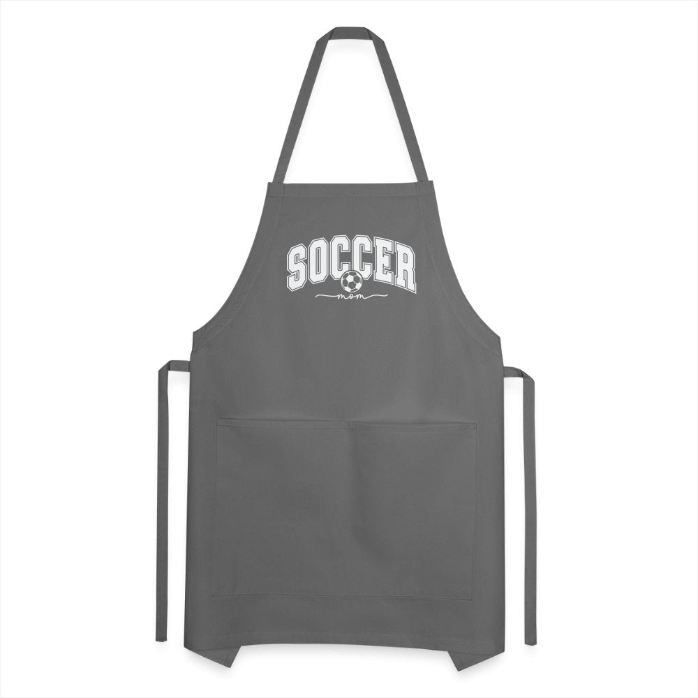 Soccer Mom Adjustable Apron - charcoal